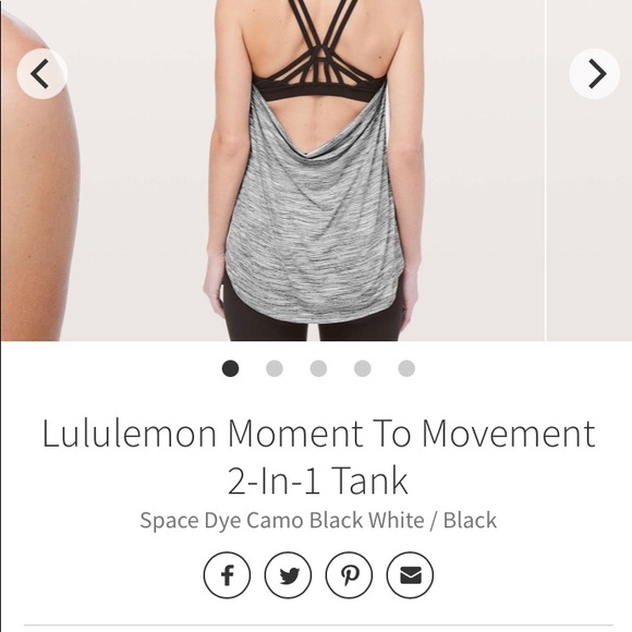 Lululemon Moment to Movement 2-in-1 tank with built-in bra - Picture 2 of 7